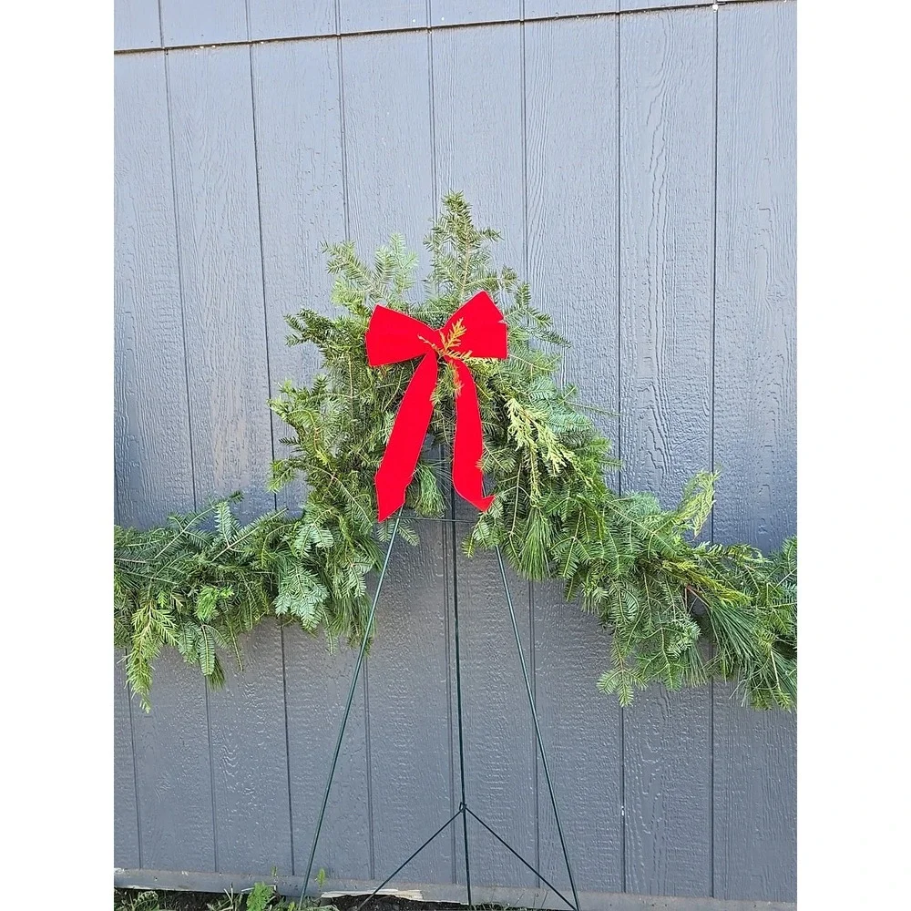 8 FT Christmas Garland Fresh Homemade Balsam Mixed for Outdoor Decoration